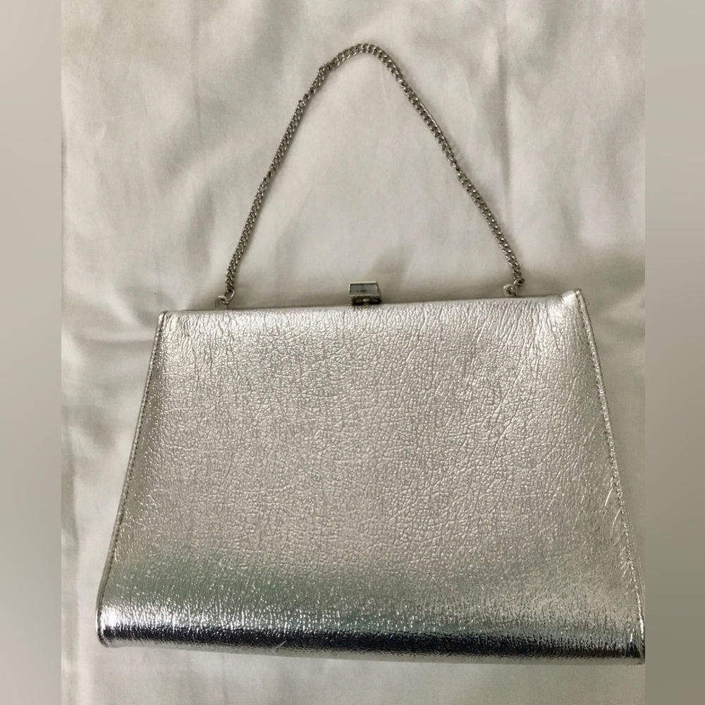 Silver Metallic Clutch